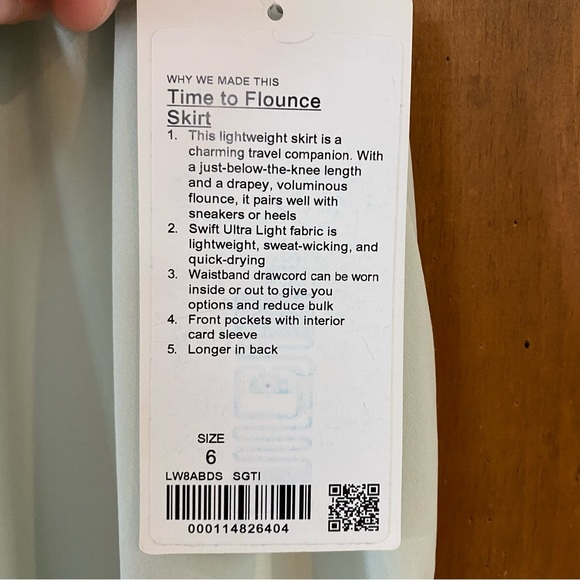 LULULEMON Time To Flounce Skirt Sz 6 NWT Springtime - Picture 4 of 6